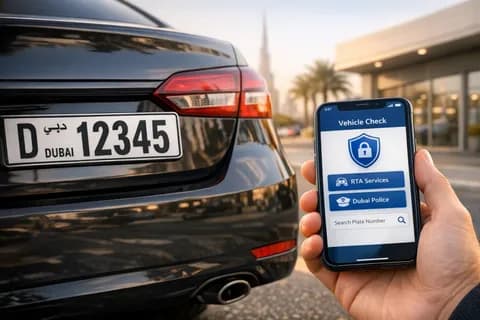 كيفية معرفة تفاصيل مالك المركبة برقم اللوحة في دبي بشكل قانوني | فحص السيارة والغرامات عبر هيئة الطرق والمواصلات وشرطة دبي