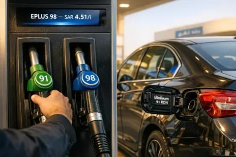 Saudi EPLUS 98 Hits SAR 4.51: Which Cars Should Switch Down to 91 (and Which Can't)