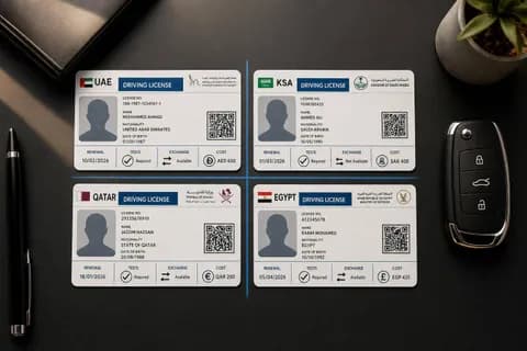 Driving License Cost & Renewal 2026: Side-by-Side Across UAE, KSA, Qatar and Egypt