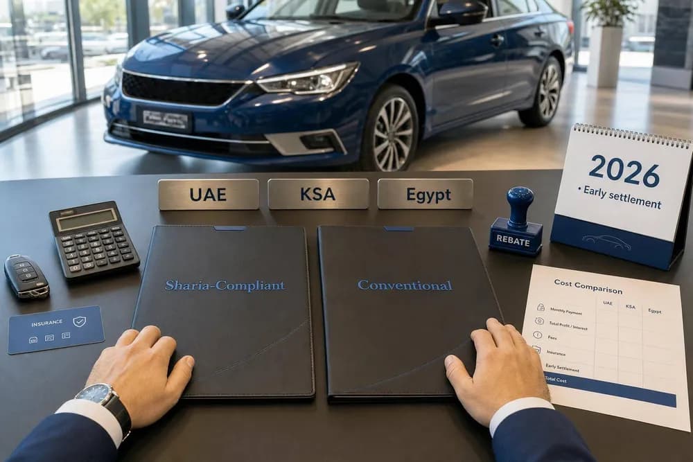 Sharia-Compliant vs Conventional Car Finance in 2026: A True Cost Comparison Across UAE, KSA and Egypt