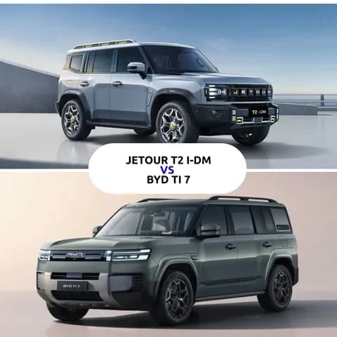 جيتور T2 i-DM مقابل BYD Ti 7: أي SUV هجين يعمل بالكهرباء هو الخيار الأفضل في الإمارات؟ جيتور T2 i-DM مقابل BYD Ti 7: أي SUV هجين يعمل بالكهرباء هو الخيار الأفضل في الإمارات؟
