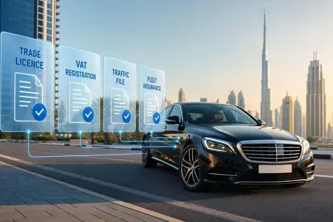 How to Register a Car for Your Business in the UAE 2026: Trade License, VAT & Fleet Insurance Made Simple How to Register a Car for Your Business in the UAE 2026: Trade License, VAT & Fleet Insurance Made Simple